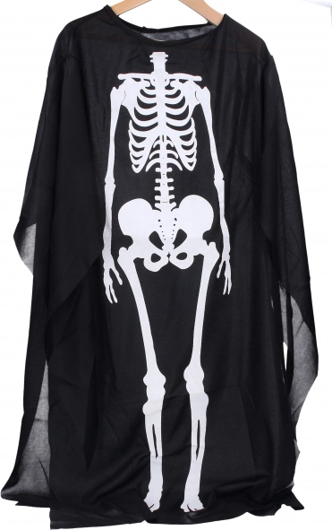 Черно наметало с мотив на скелет за деца