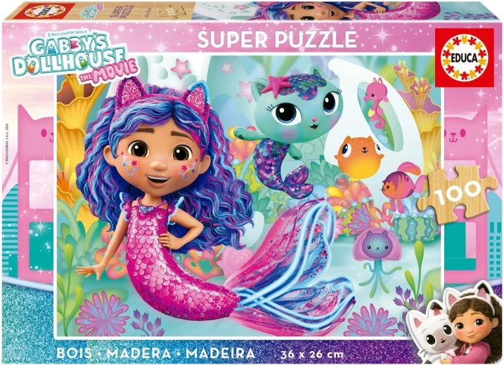 Wooden Gabby's Dollhouse Puzzle, 100 Pieces