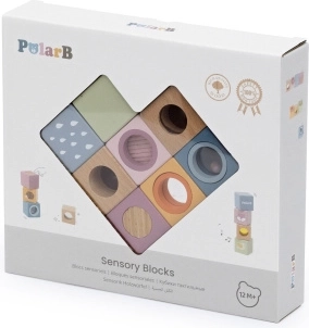 Viga Toys PolarB wooden sensory cubes with effects - 8 pcs