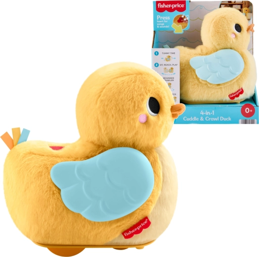 Fisher-Price движещо се клатещо се патенце 4 в 1 за насърчаване на пълзенето