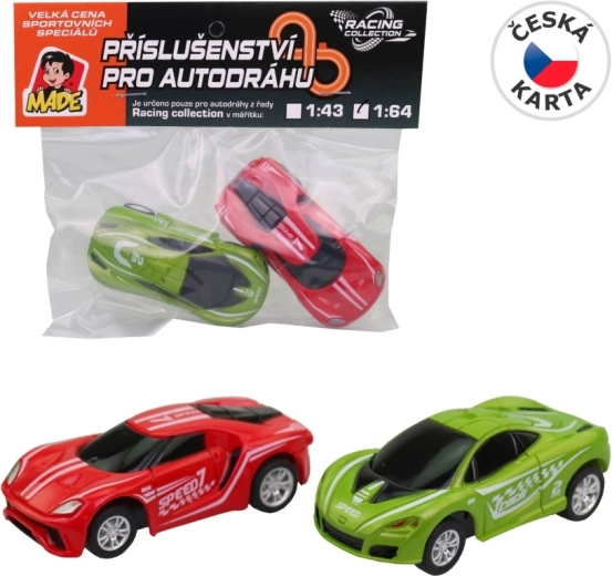 Replacement cars for Racing collection slot car track 1:64 - 2 pcs