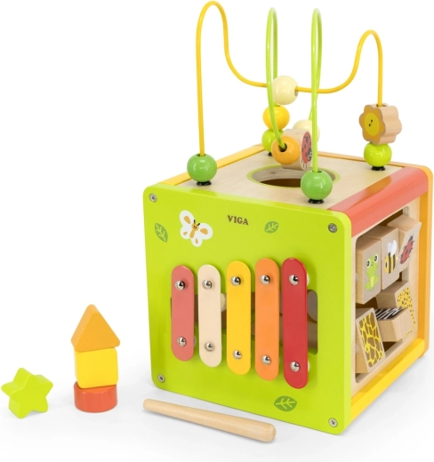 Viga Educational 5-in-1 Cube with Maze and Xylophone