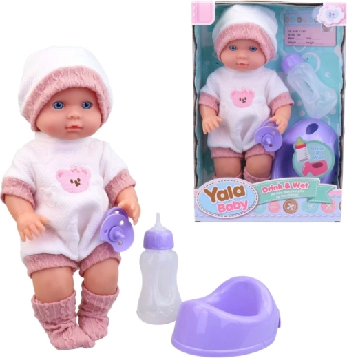 Doll with Bottle and Potty 30 cm MaDe