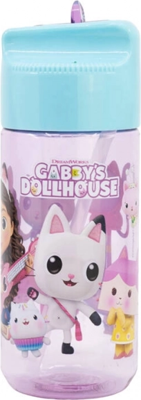 Детска бутилка за вода със сламка Gabby's Dollhouse
