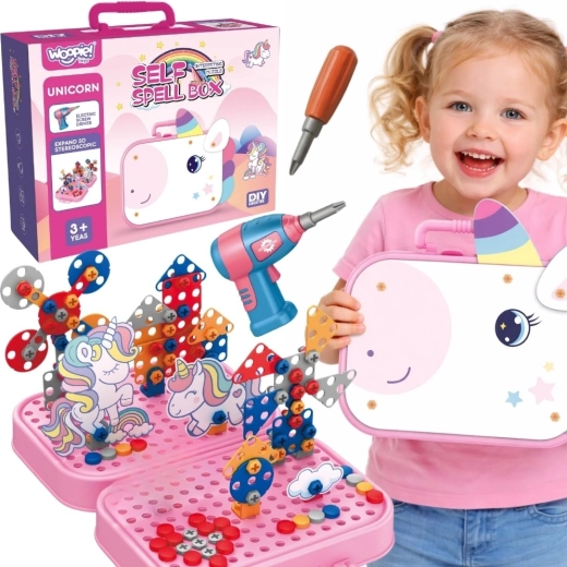 Woopie 3D винтова конструктивна играчка Еднорог