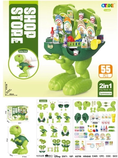 Riding Dinosaur and Shop 2-in-1 for Children Aged 3+