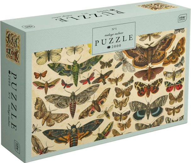 Puzzle Vintage Nature: Butterflies, 2000 Pieces