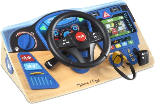 Дървено интерактивно табло с волан MELISSA & DOUG VROOM AND ZOOM