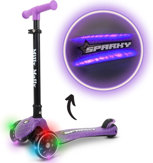 Milly Mally триколесна детска тротинетка Sparky violet