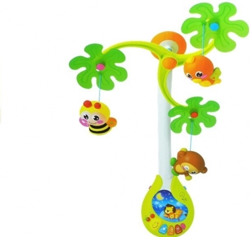 Музикален мобилен HOLA за кошара с музикална кутия и дрънкалки