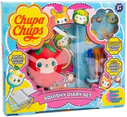 Chupa Chups ученически комплект Squishy – дневник, гел химикалки и стикери