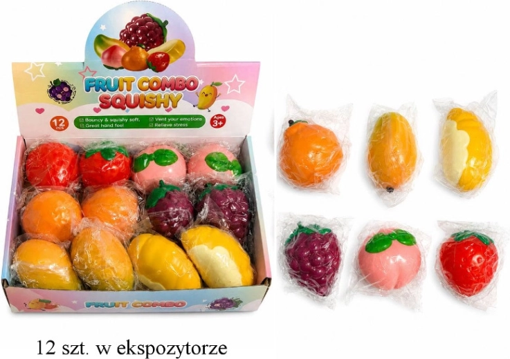 Sensory squeeze anti-stress fruit ball mix - 1 piece
