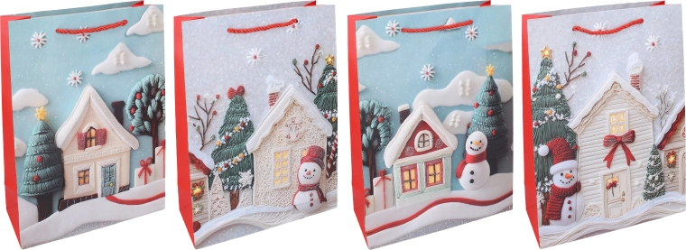 Коледна подаръчна торба L 30 × 40 × 12 cm – 1 брой