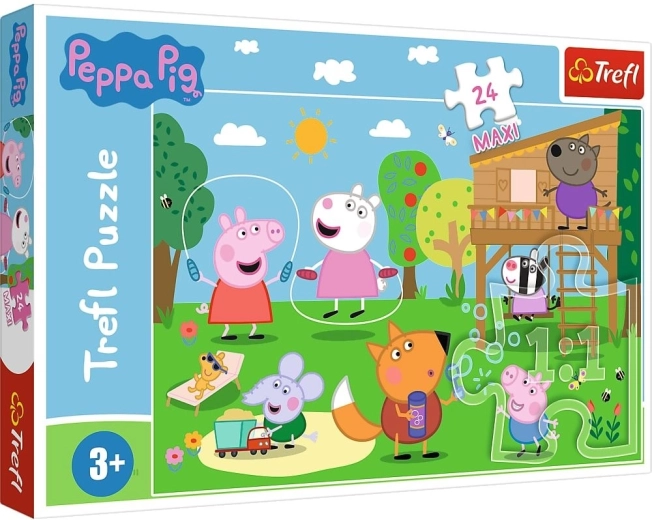 Puzzle Trefl Peppa Pig 24 Maxi Fun in the Meadow