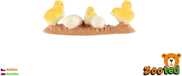 Domestic Hen Chicks Figurine 5 cm