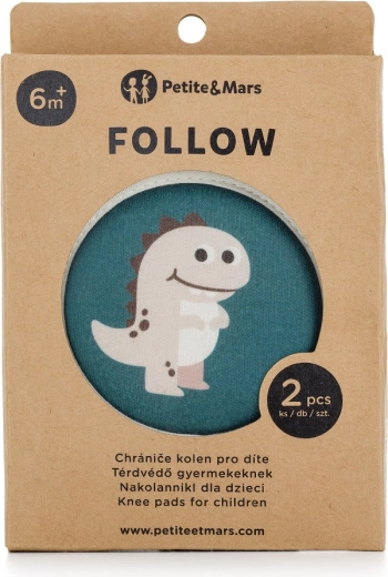 Petite&Mars еластични протектори за колене за пълзене Follow Misty Green