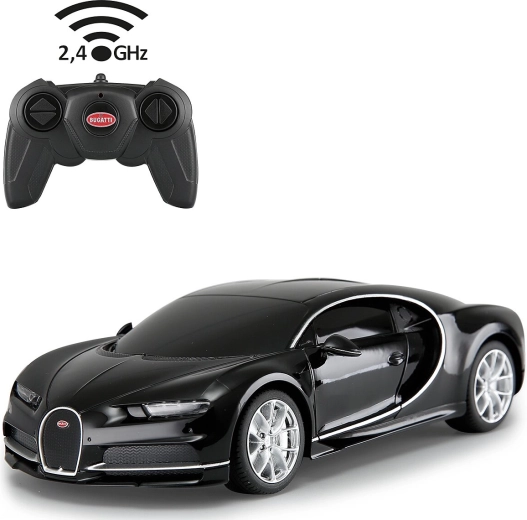 Bugatti Chiron дистанционно управляем автомобил 1:24 черен 2,4 GHz Jamara - 1 брой