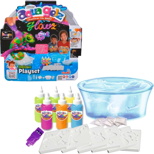 Aqua Gelz large creative Deluxe set glowing in the dark