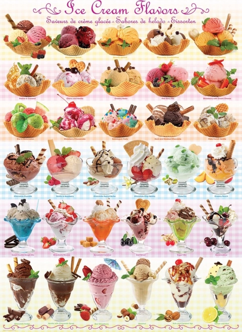 EUROGRAPHICS Ice Cream Flavors Puzzle 1000 Pieces