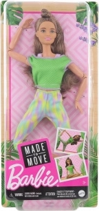 Кукла BARBIE Made to Move – цветни клинове, червен топ