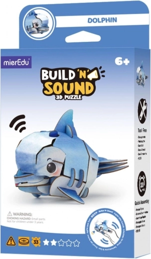 3D пъзел MierEdu „Построй и слушай“ – делфин