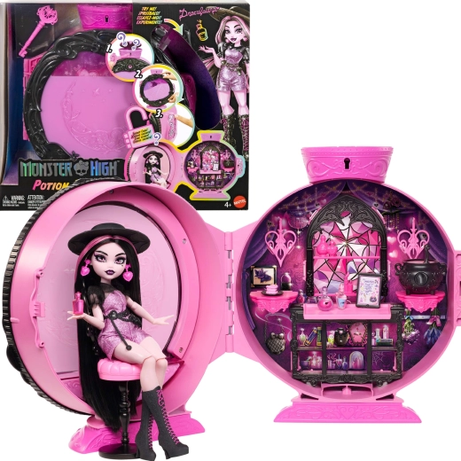 Monster High Potion Reveal doll Draculaura – potion room with accessories - 1 piece