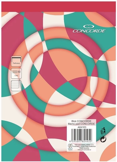 CONCORDE Lined Notepad A5, 8 mm, 50 sheets