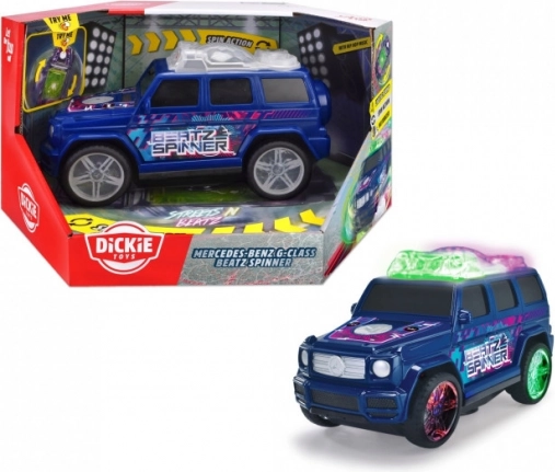 Interactive music car MERCEDES-BENZ G-Class Beat Spinner with LED lights and sounds, 23 cm
