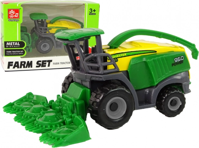 Зелен малък селскостопански комбайн – играчка
