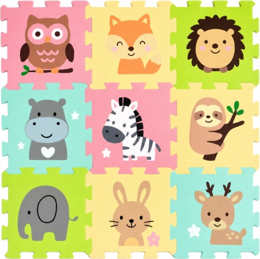 Petite&Mars пянови подови пъзели Nexli safari friends 9 бр.