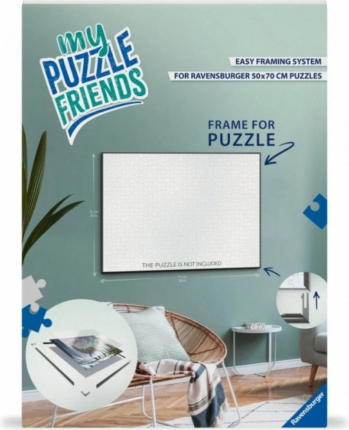 Рамка за пъзел RAVENSBURGER My Puzzle Friends 70 × 50 см – черна