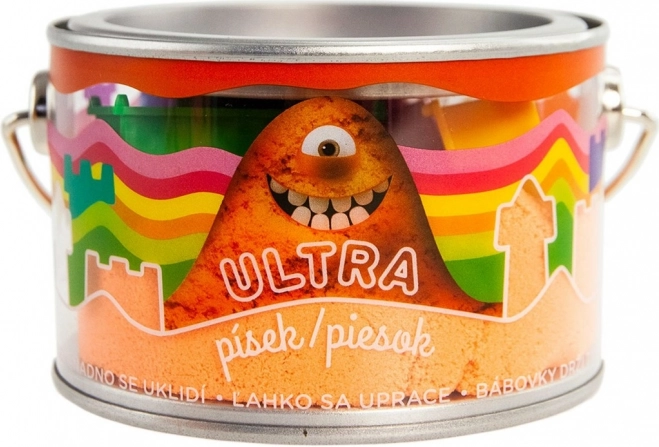 Кинетичен пясък оранжев 200 г с формички