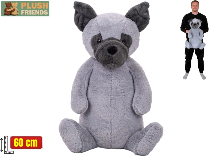 Plush Friends плюшено куче седнало 60 см сиво