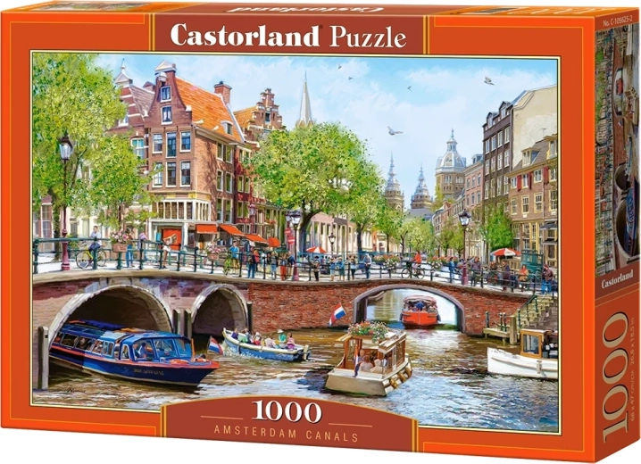 Пъзел Castorland Амстердамски канали, 1000 части