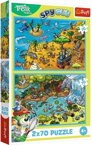 Trefliks in the Land of Animals Puzzle 2x70 pieces