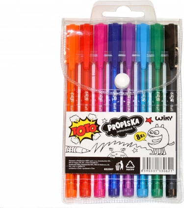 Комплект цветни химикалки TOTO