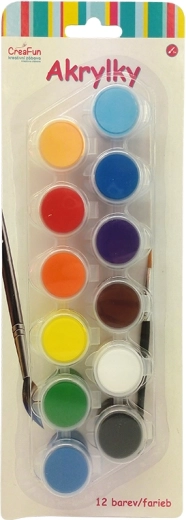 CreaFun acrylic paints – set of 12 colors