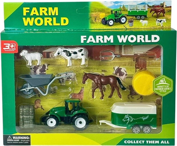 Farm set with animals and a figure