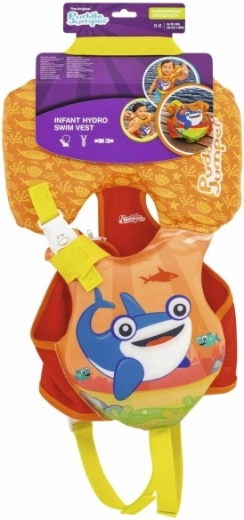 Детска спасителна жилетка с опора за глава Puddle Jumper – акула, до 14 кг