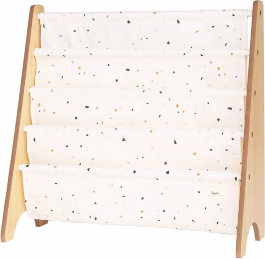 3 Sprouts стойка за книги recycled terrazzo/cream
