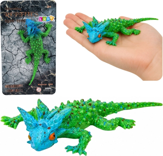Rubber realistic horned lizard figurine 20 cm