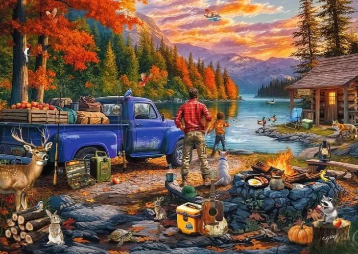Пъзел Ravensburger „Залез край езерото“ – 300 части