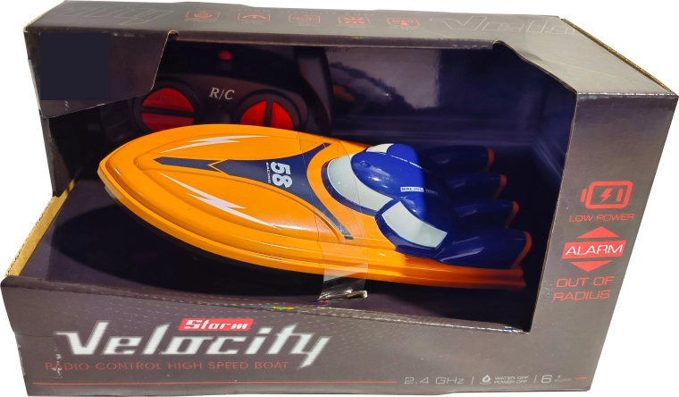 R/C състезателна лодка Velocity 1:16 2,4 GHz оранжева