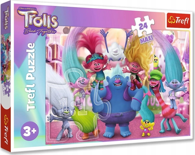 Maxi puzzle 24 pieces – in the world of TROLLS