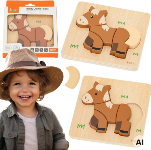 Viga Wooden Puzzle My Friend the Horse