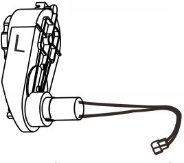 Left gearbox motor for the Lamborghini Urus 12 V children's ride-on vehicle