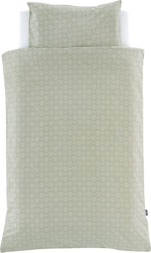 Träumeland green bunny jersey bedding