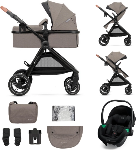 Комбинирана детска количка Kinderkraft 3в1 Esme Pro Sand Beige