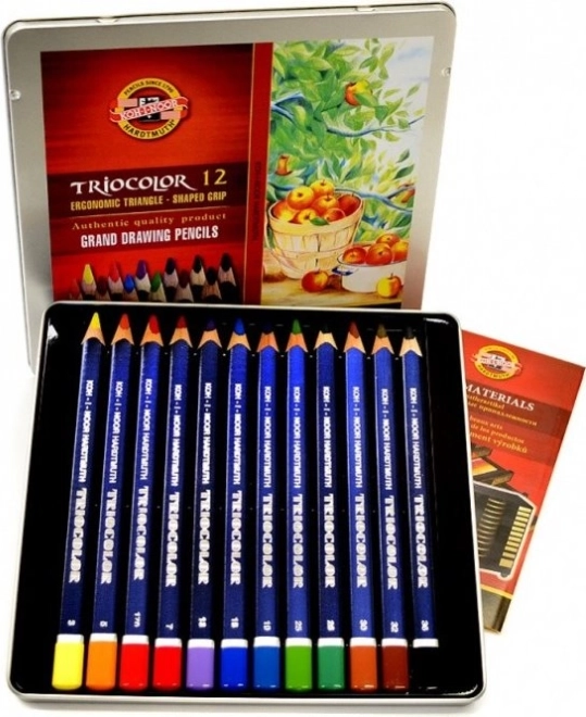 Koh-I-Noor тристенни цветни моливи Triocolor 12 бр