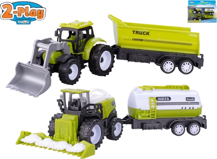 Children's tractor and combine harvester with trailer 2-Play – set of agricultural machines